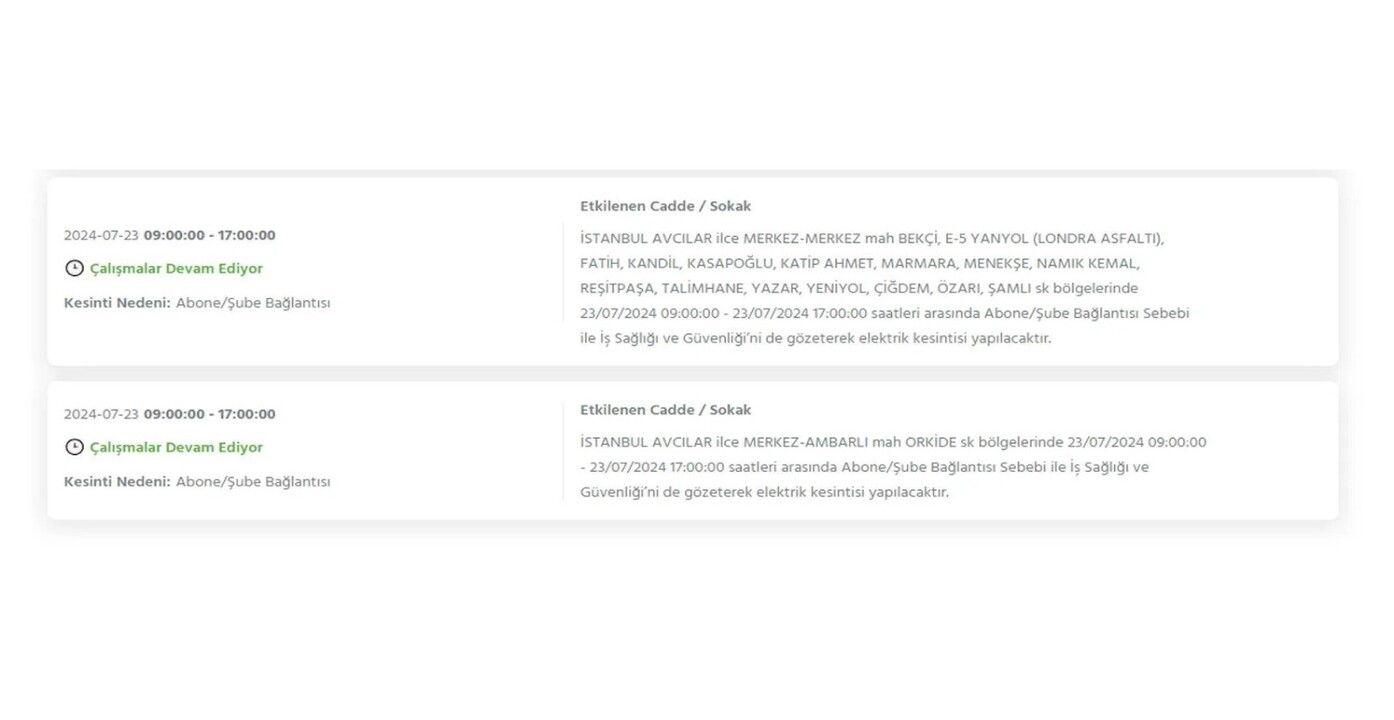 BEDAŞ uyardı! 23 Temmuz günü İstanbul'da elektrik kesintisi yapılacak ilçeler!