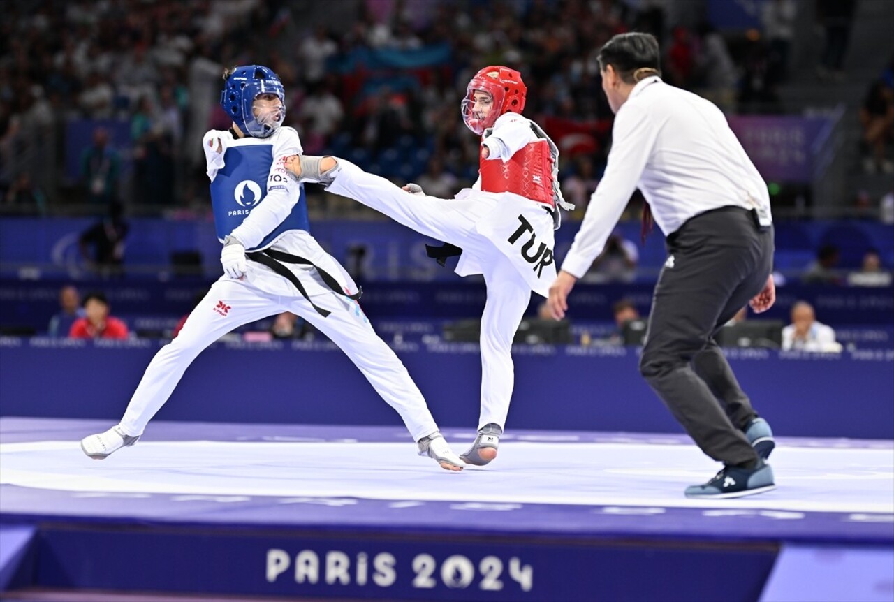 Paris 2024 Paralimpik Oyunları'nda erkekler tekvando K44 58 kiloda yarı final karşılaşmasında...