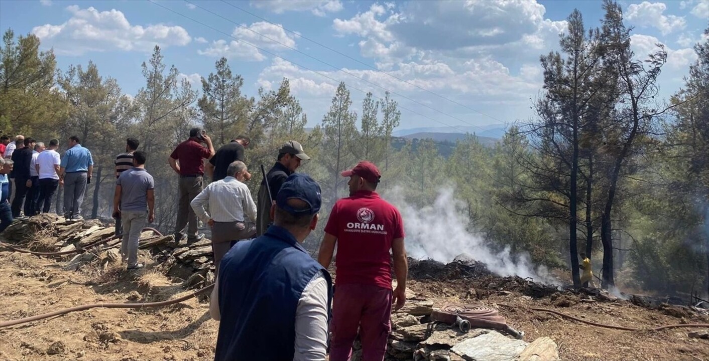  Muğla'nın Kavaklıdere ilçesinde çıkan orman yangını, havadan ve karadan müdahaleyle...