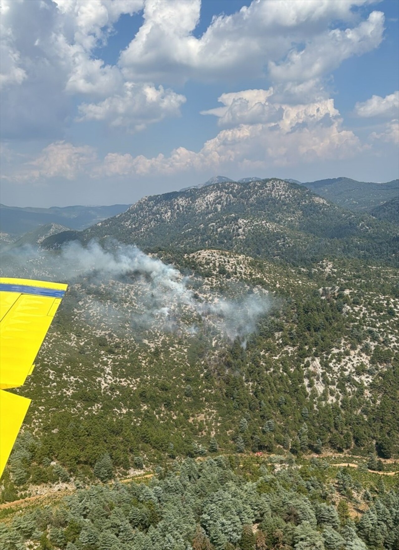 Burdur'un Bucak ilçesinde çıkan orman yangını söndürüldü.