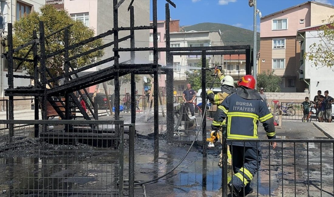 Gemlik'teki çocuk parkında çıkan