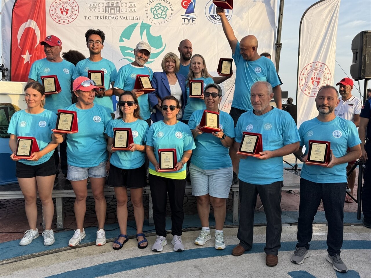 Terkirdağ'da düzenlenen 8. Uluslararası Süleymanpaşa Optimist Cup Yelken Yarışları'nın açılış...