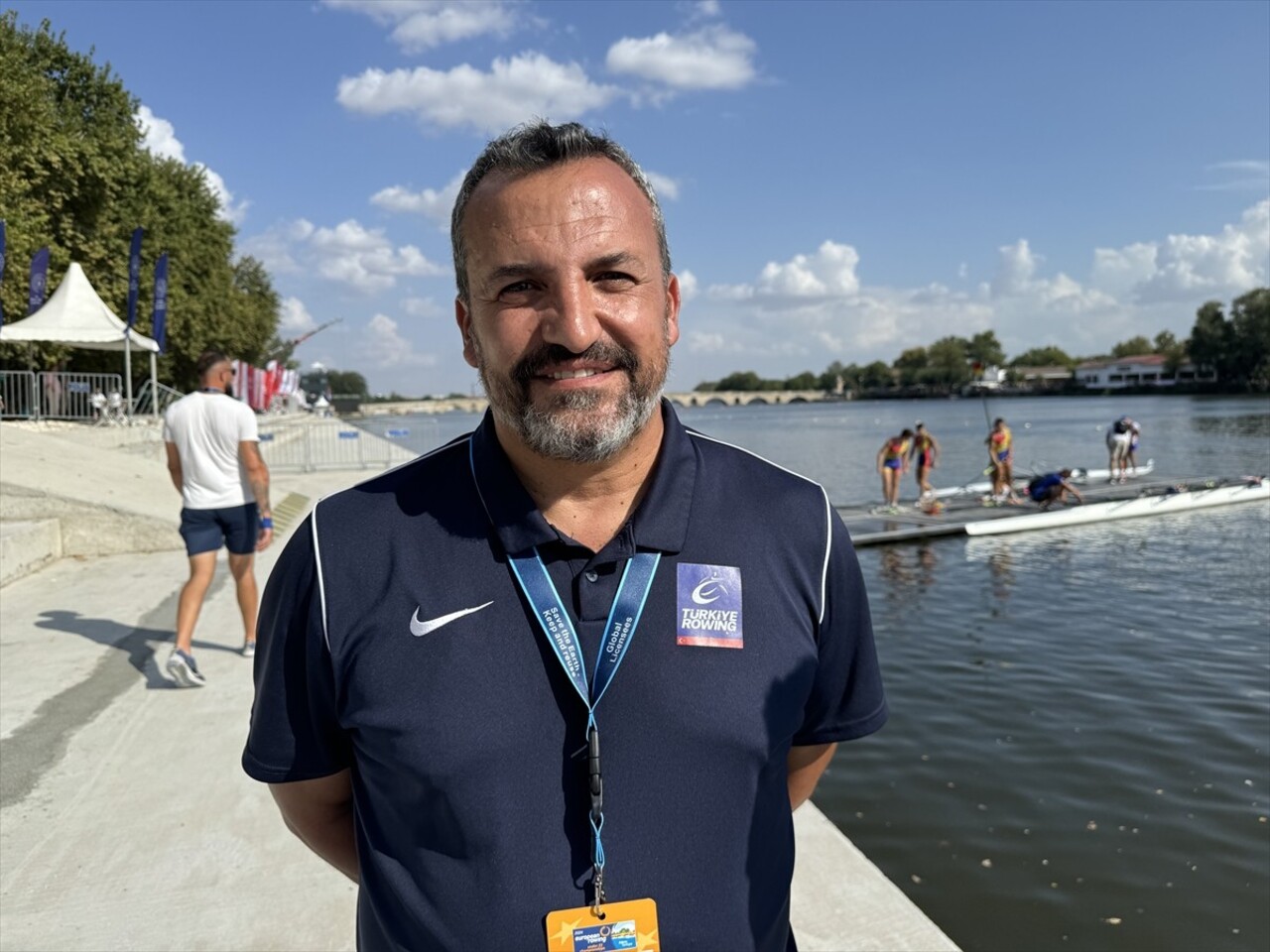  Edirne'de Meriç Nehri'nde oluşturulan parkurda düzenlenen 23 Yaş Altı Avrupa Kürek...