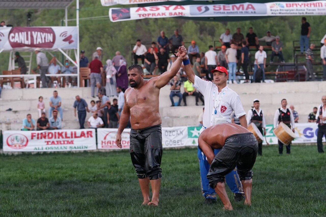 Çorum'un Osmancık ilçesinde Pırlanta Pirinç Kültür ve Sanat Festivali kapsamında düzenlenen Yağlı...