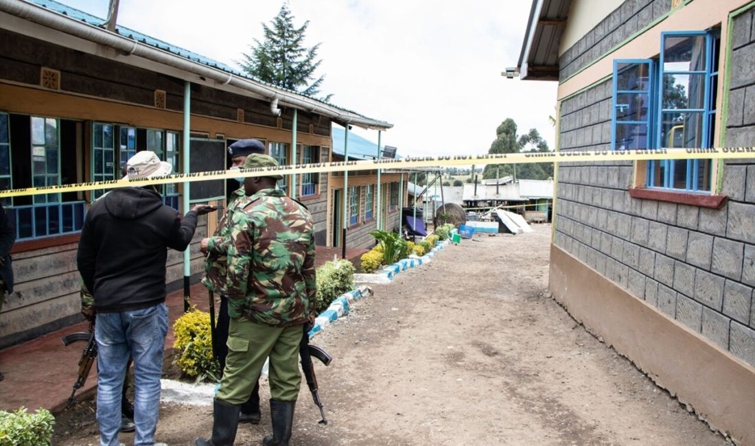 Kenya'da bir okulda çıkan