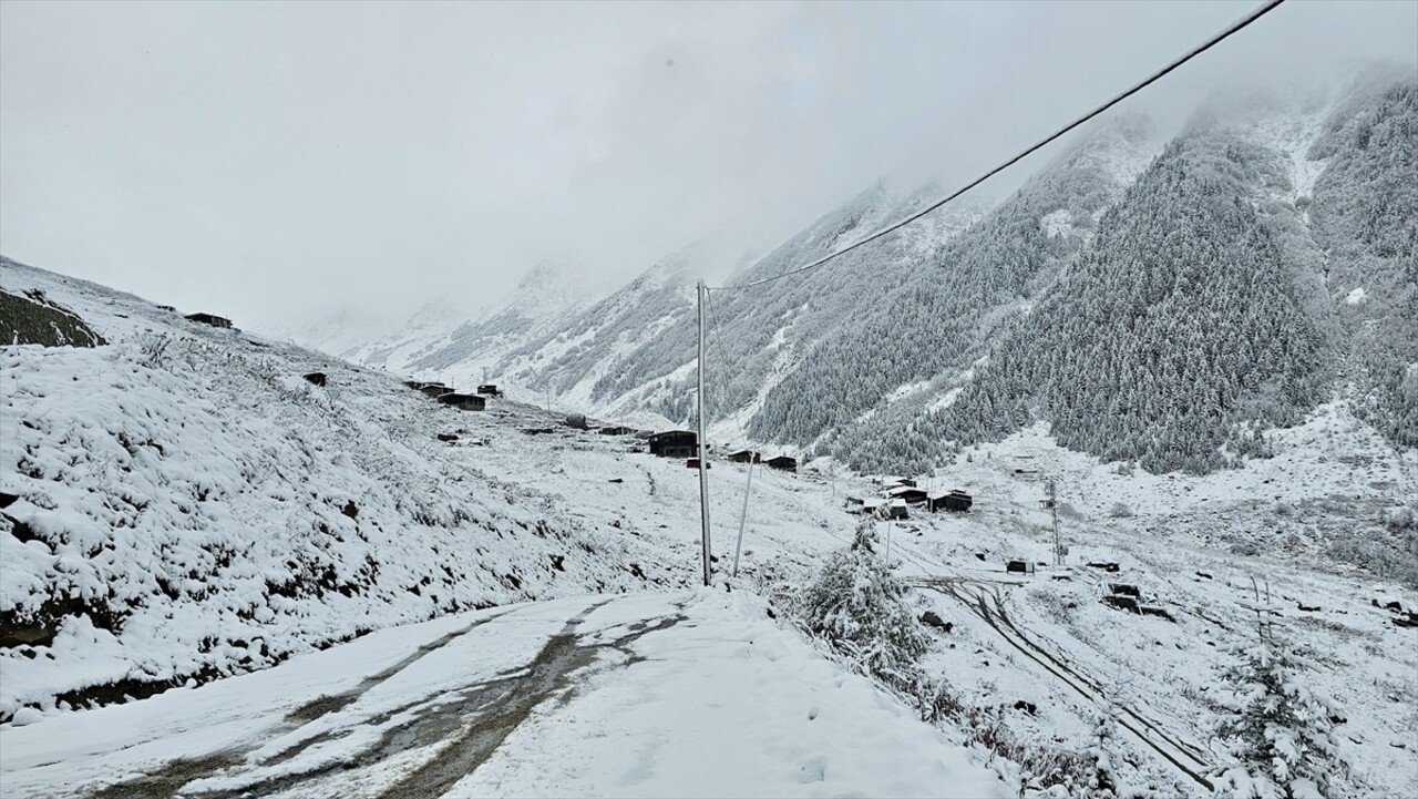 Rize'nin Çamlıhemşin ilçesinde baharda hayvanlarıyla yaylalara çıkan vatandaşlar köylere dönüş...