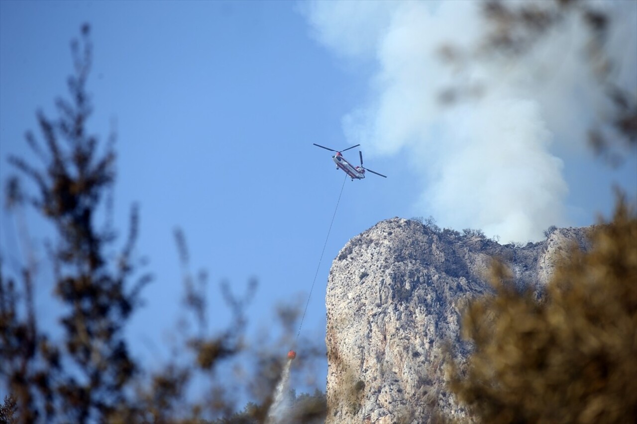 Muğla'nın Menteşe ilçesindeki orman yangınına havadan ve karadan müdahale devam ediyor.
 