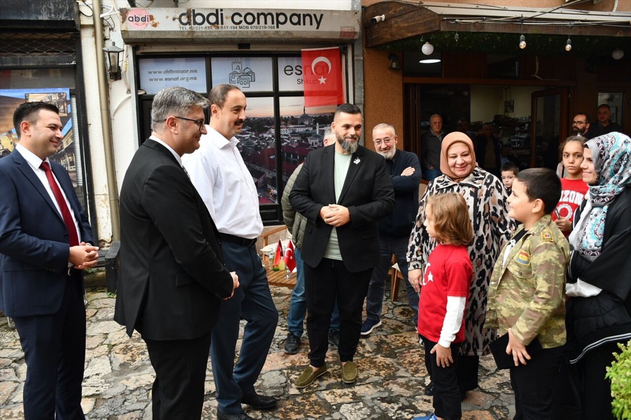 Kuzey Makedonya'daki Eski Üsküp Çarşısı'nda, 29 Ekim Cumhuriyet Bayramı dolayısıyla etkinlik...