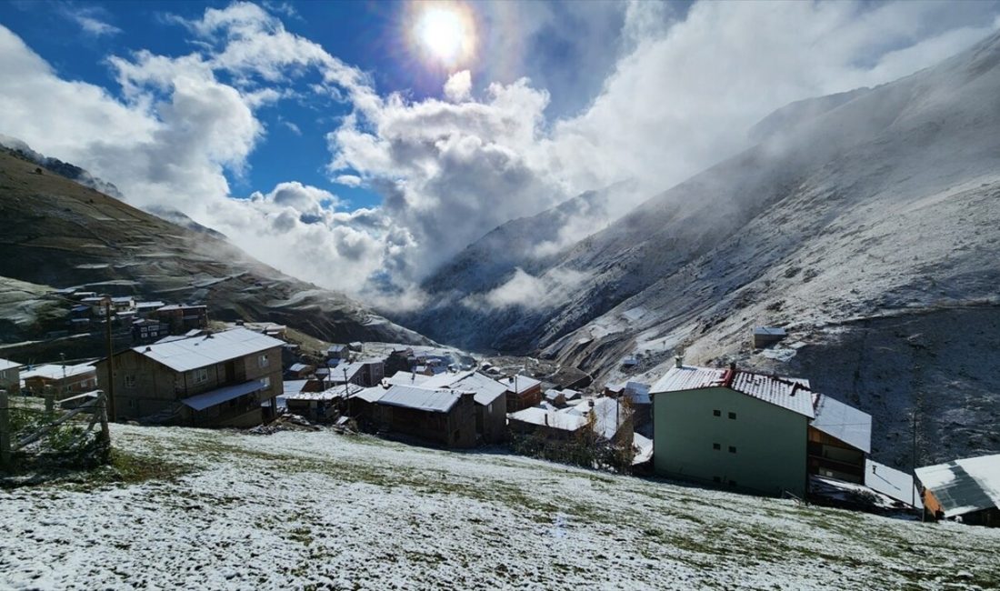 Artvin'deki köy yolları, kar