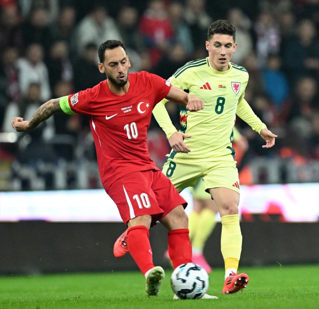 A Milli Futbol Takımı, UEFA Uluslar B Ligi 4. Grup'taki beşinci maçında Galler ile RHG Enertürk...