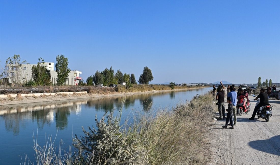 Adana'da sulama kanalına kapılan