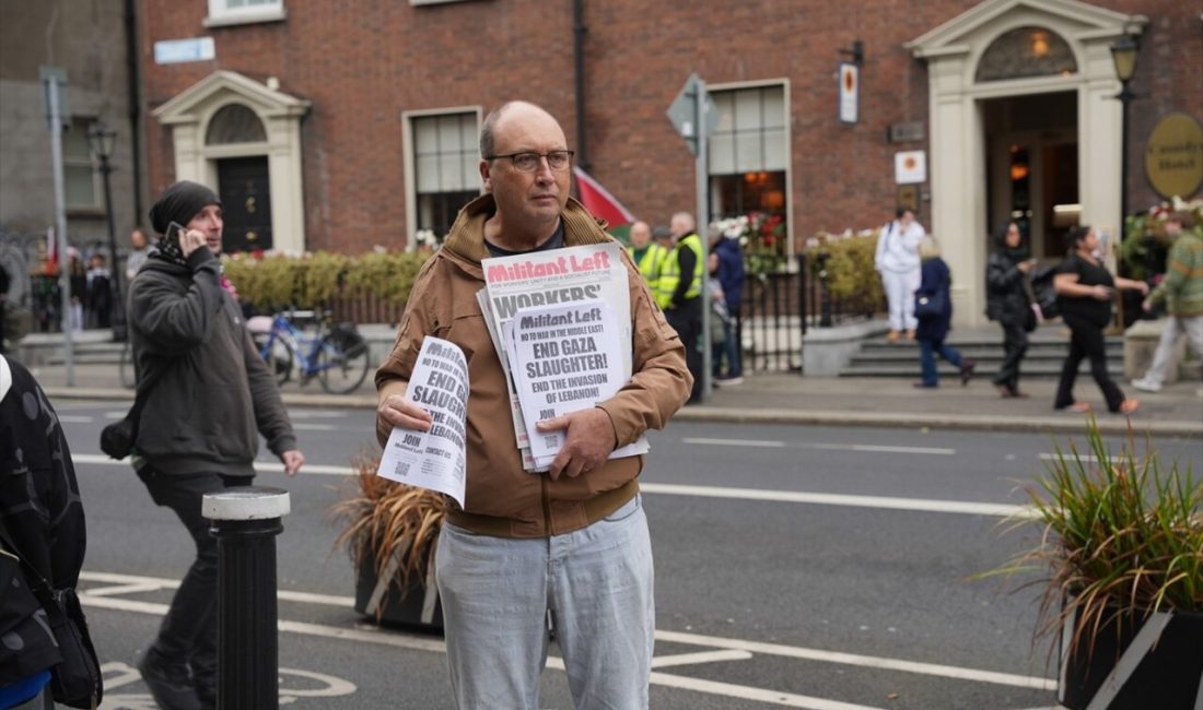 Dublin'de düzenlenen ulusal yürüyüş,