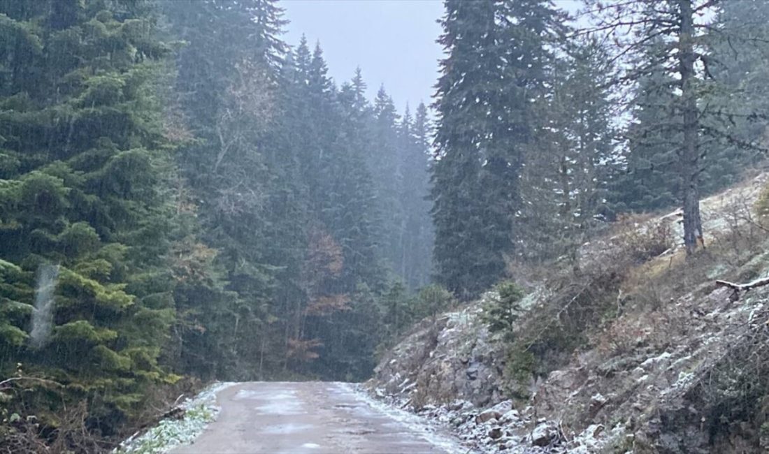 Karabük'te yüksek kesimlere kar