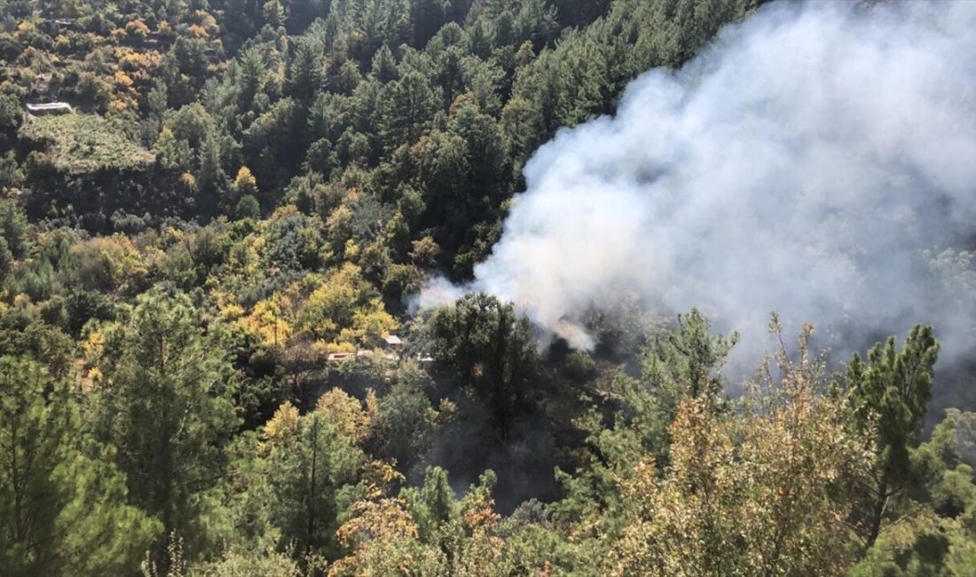 Anamur’da bir evde çıkan