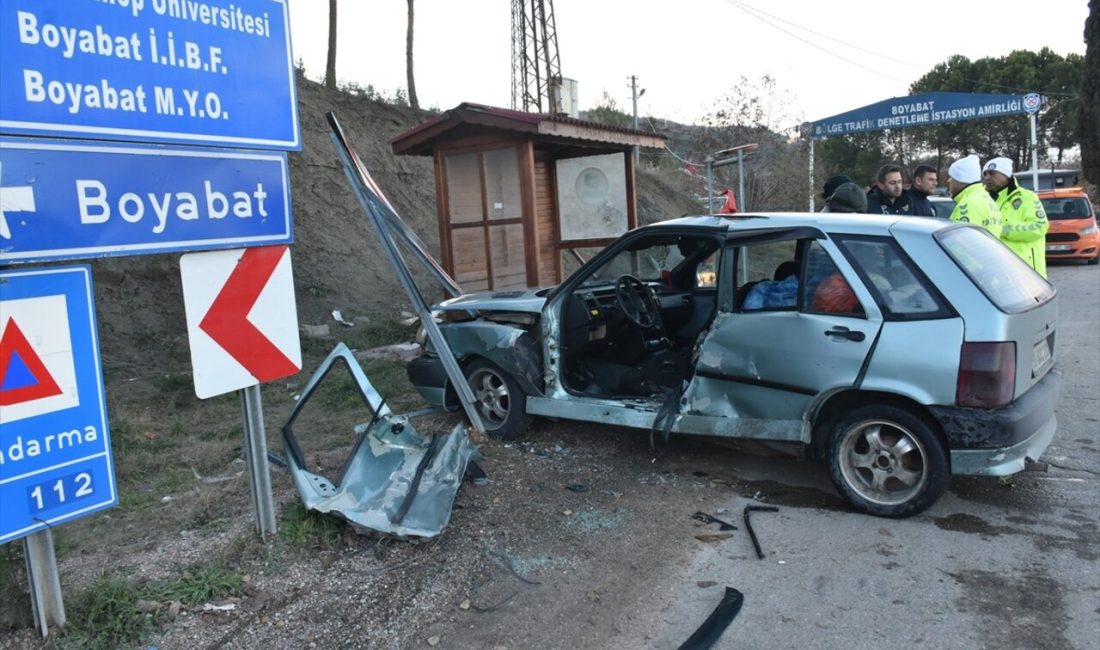 Sinop'un Boyabat ilçesinde meydana