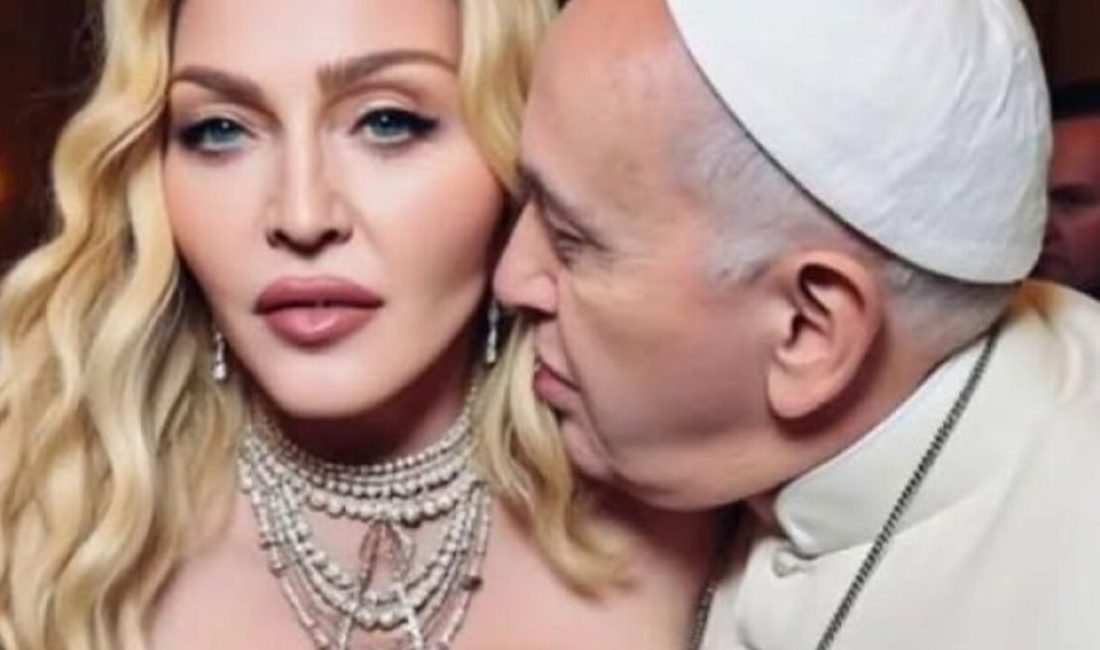 Madonna ve Papa’nın sarmaş dolaş görüntüsü sosyal medyada infial yarattı!